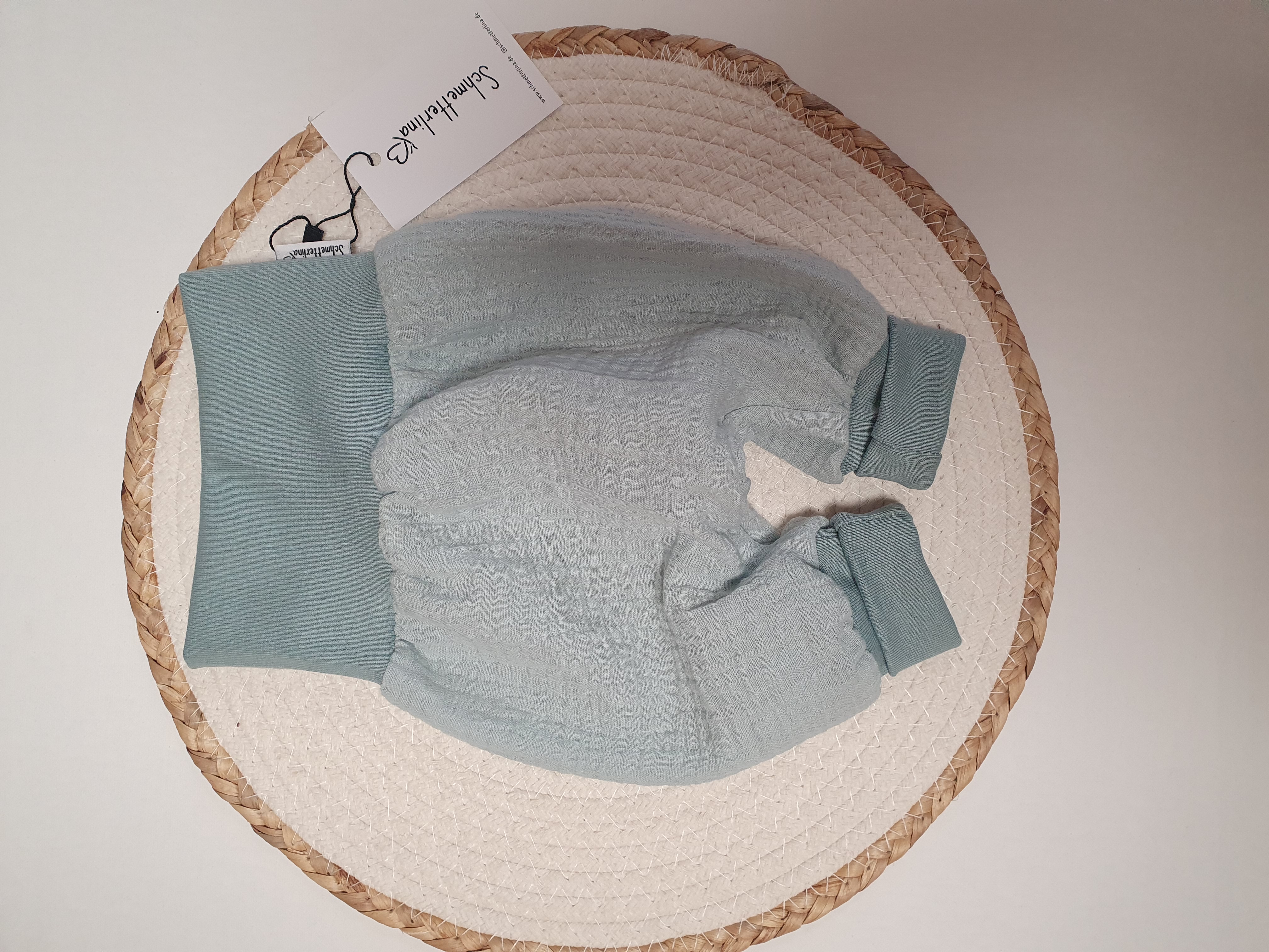 Pumphose Musselin meerblau