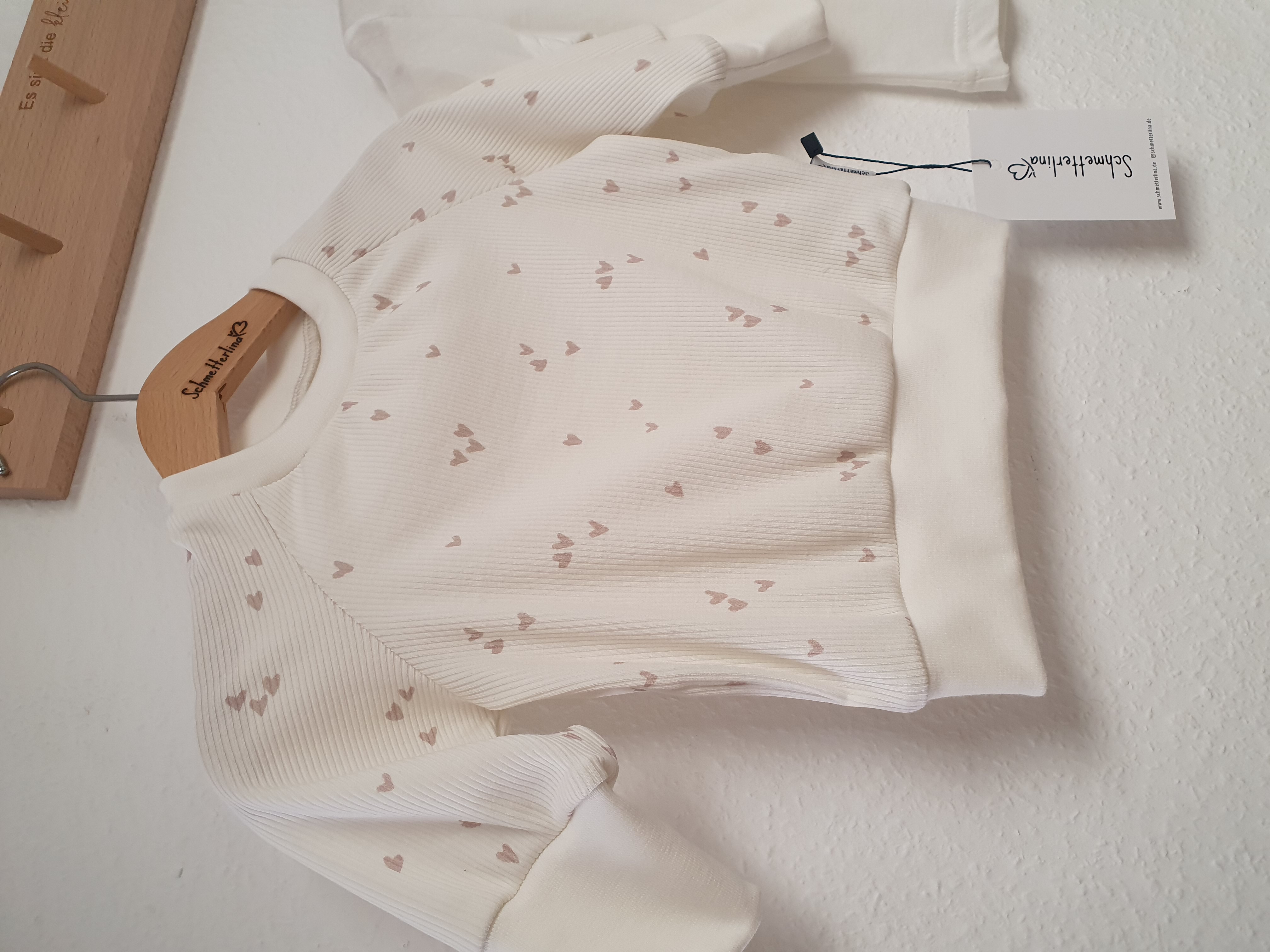 Sweater Rib Miniherzen blush
