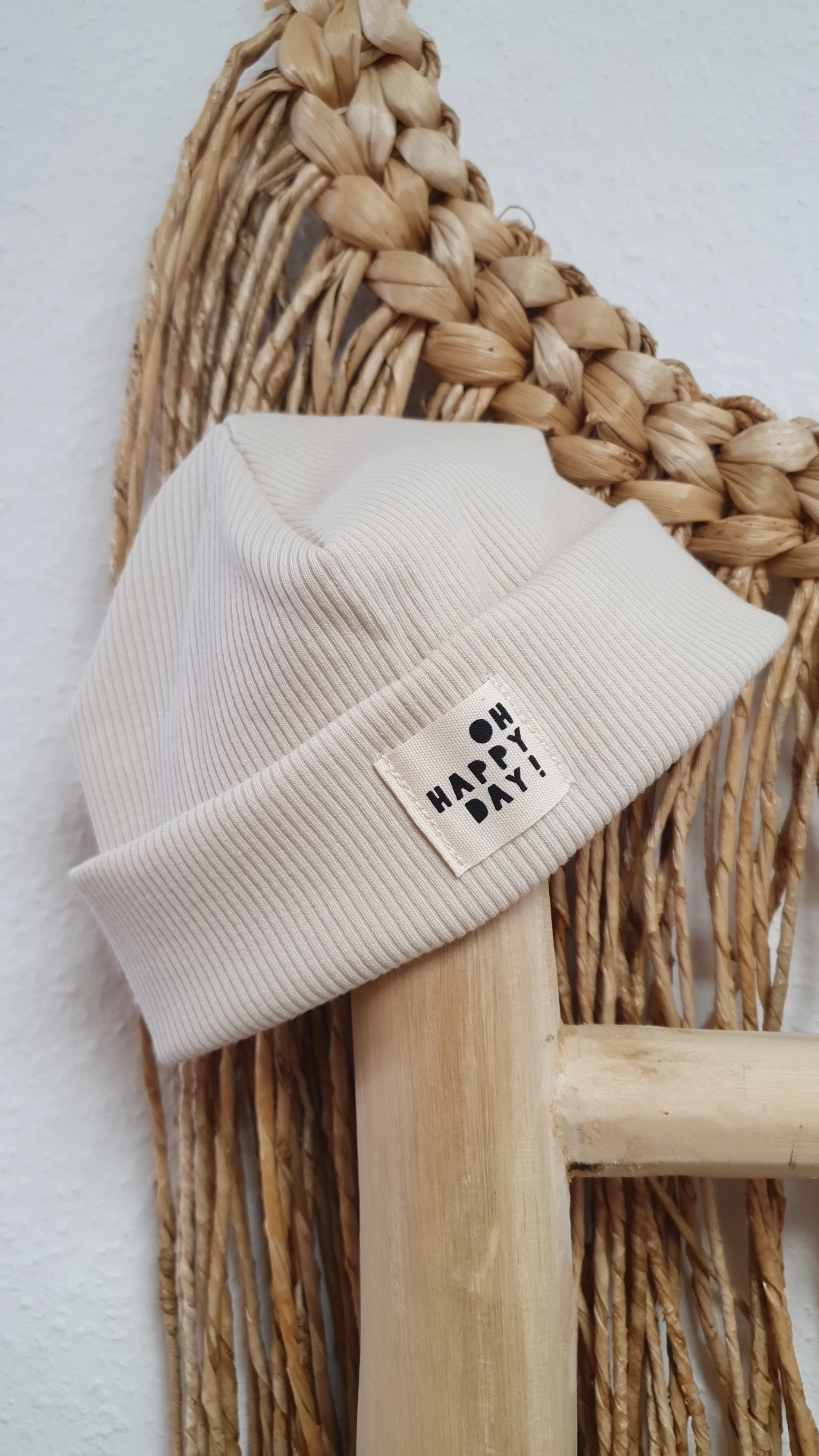 Rib Beanie hellbeige/oh happy Day 