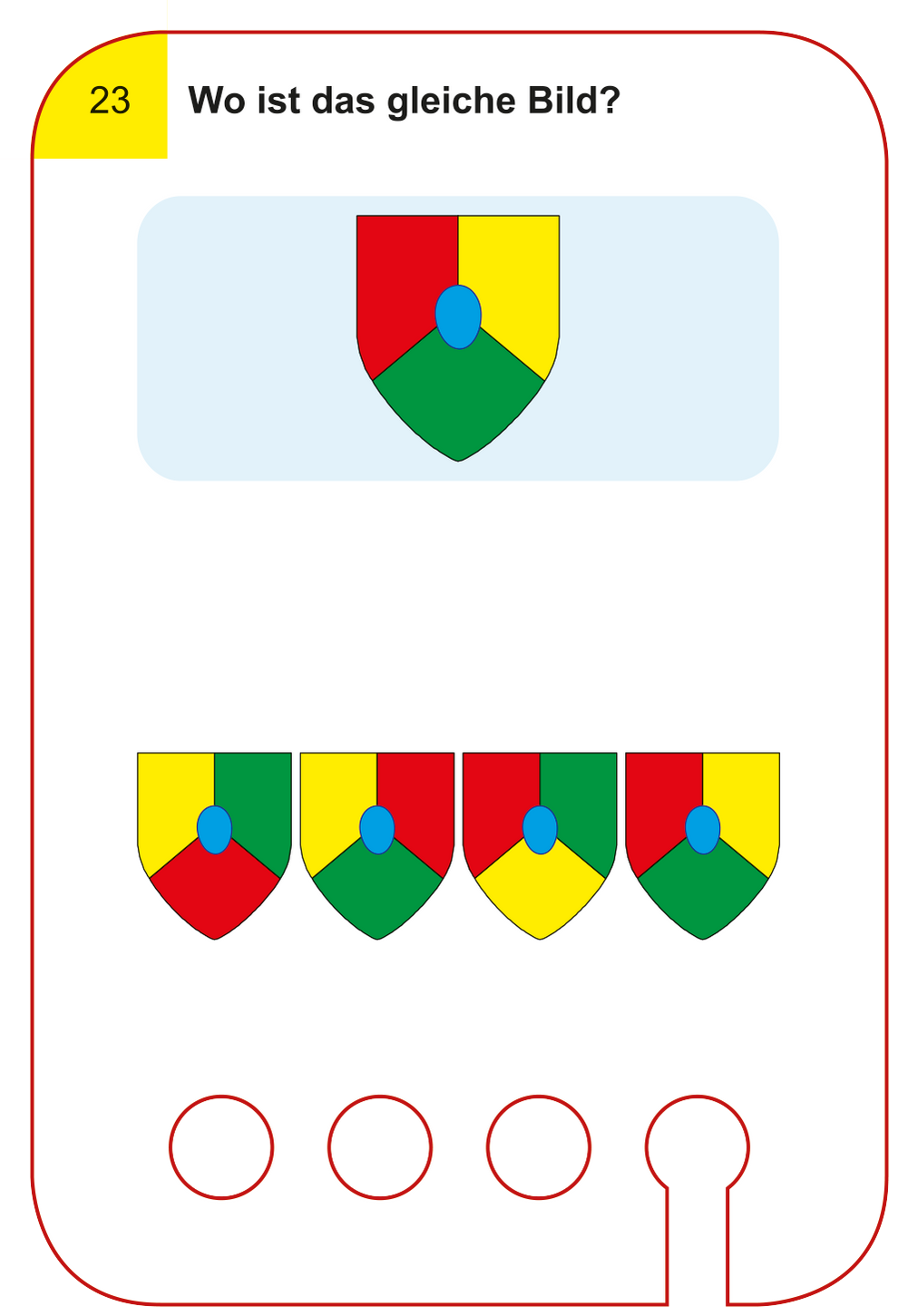 Kartensatz Wo ist das gleiche Bild? 5+