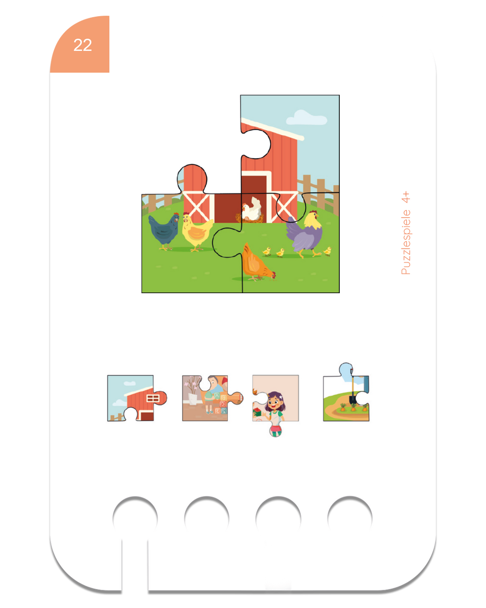 Kartensatz Puzzle Spiele 4+