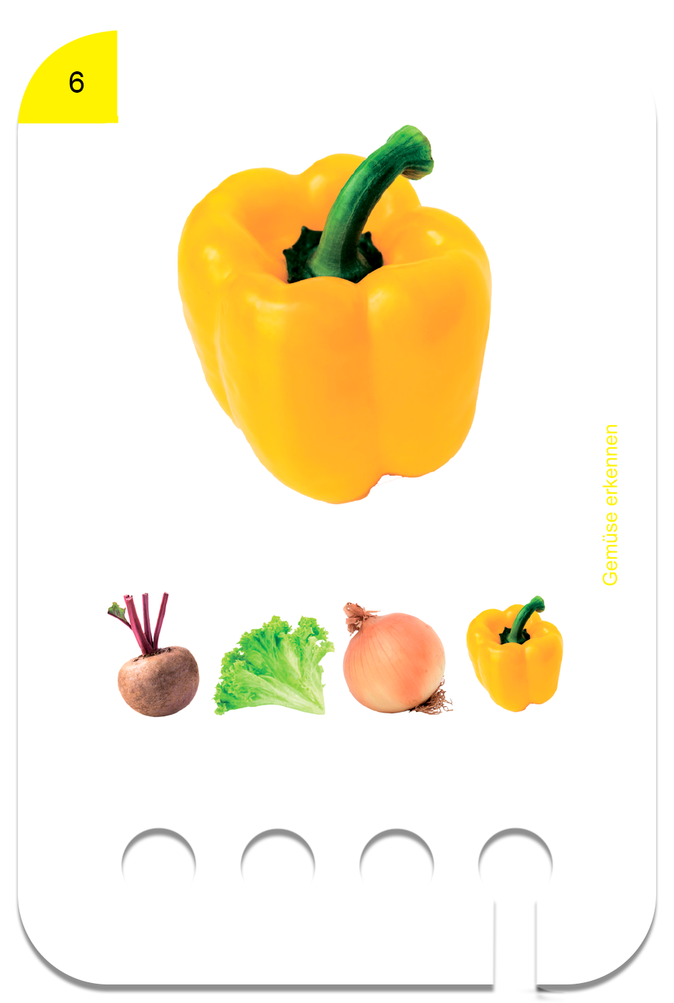 Kartensatz Gemüse erkennen 2+