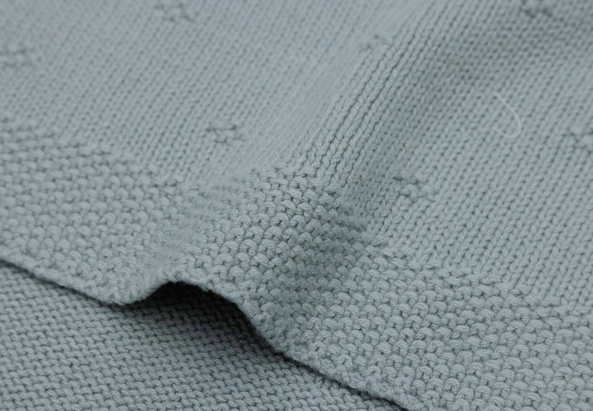 Decke cosy knit 75x100 - seagreen