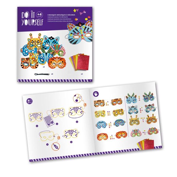 DIY Mosaik Masken Dschungeltiere 