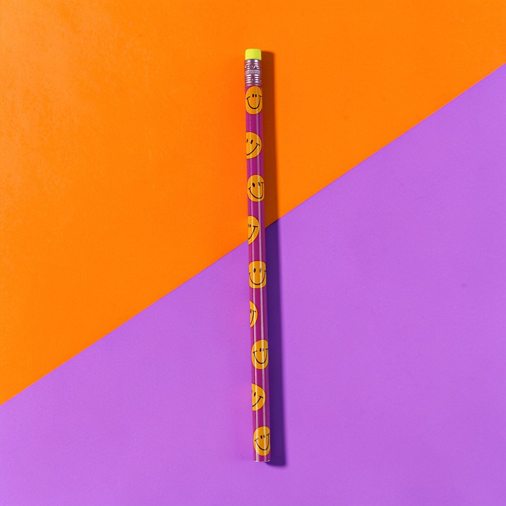 Bleistift smile violett/orange