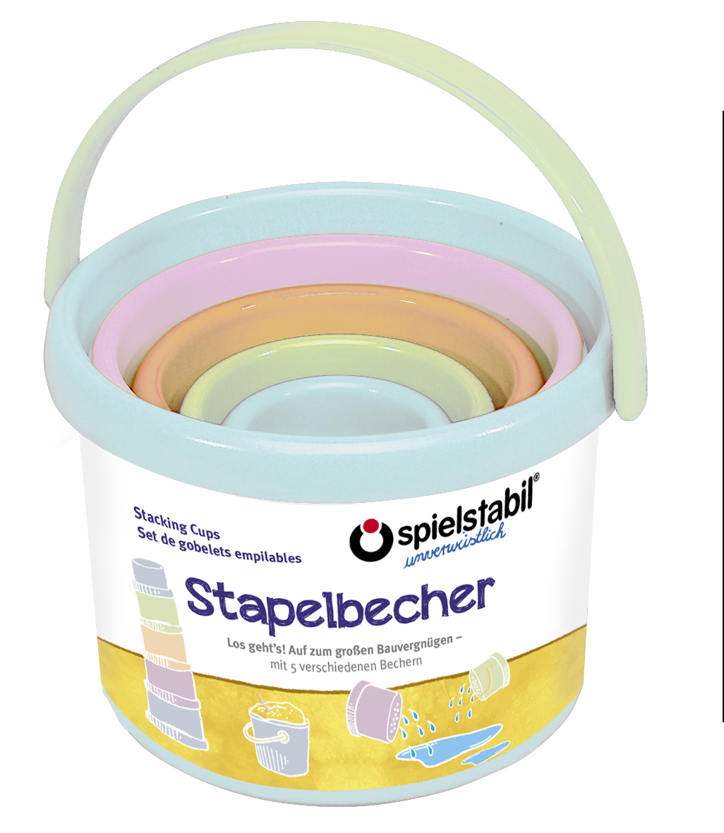 Stapelbecher Set pastell 5 teilig 