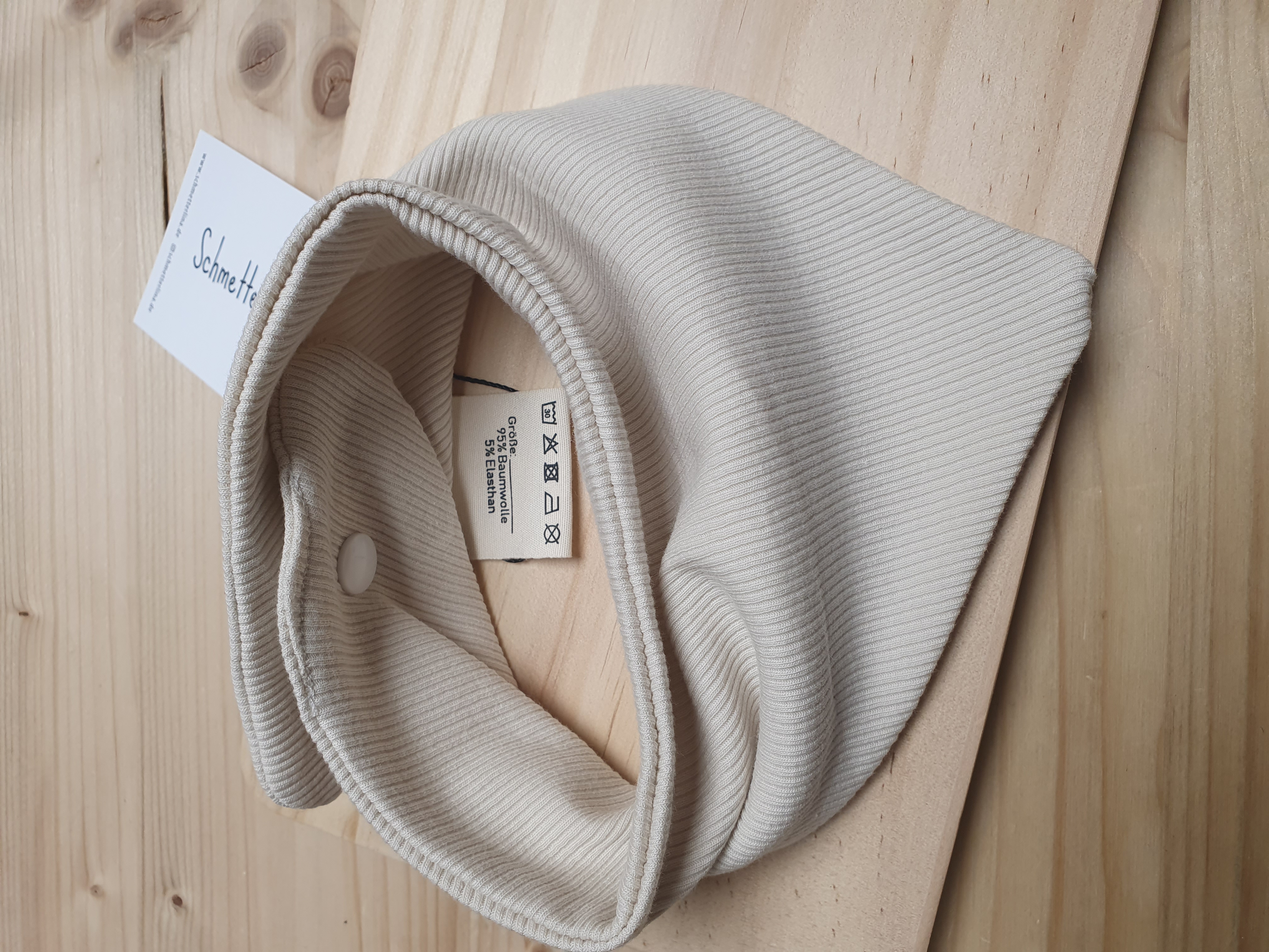 Dreieckstuch Rib hellbeige