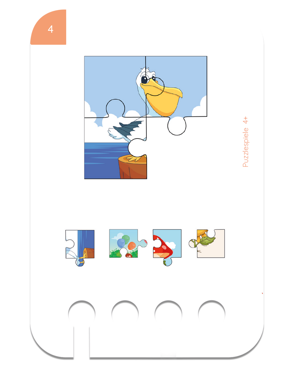 Kartensatz Puzzle Spiele 4+