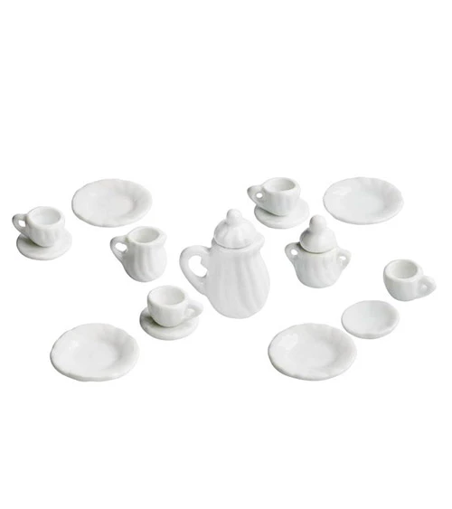 Mini Kaffeeservice, 15teilig weiß