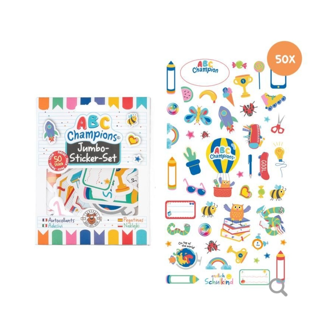 ABC Jumbosticker Set 50teilig 