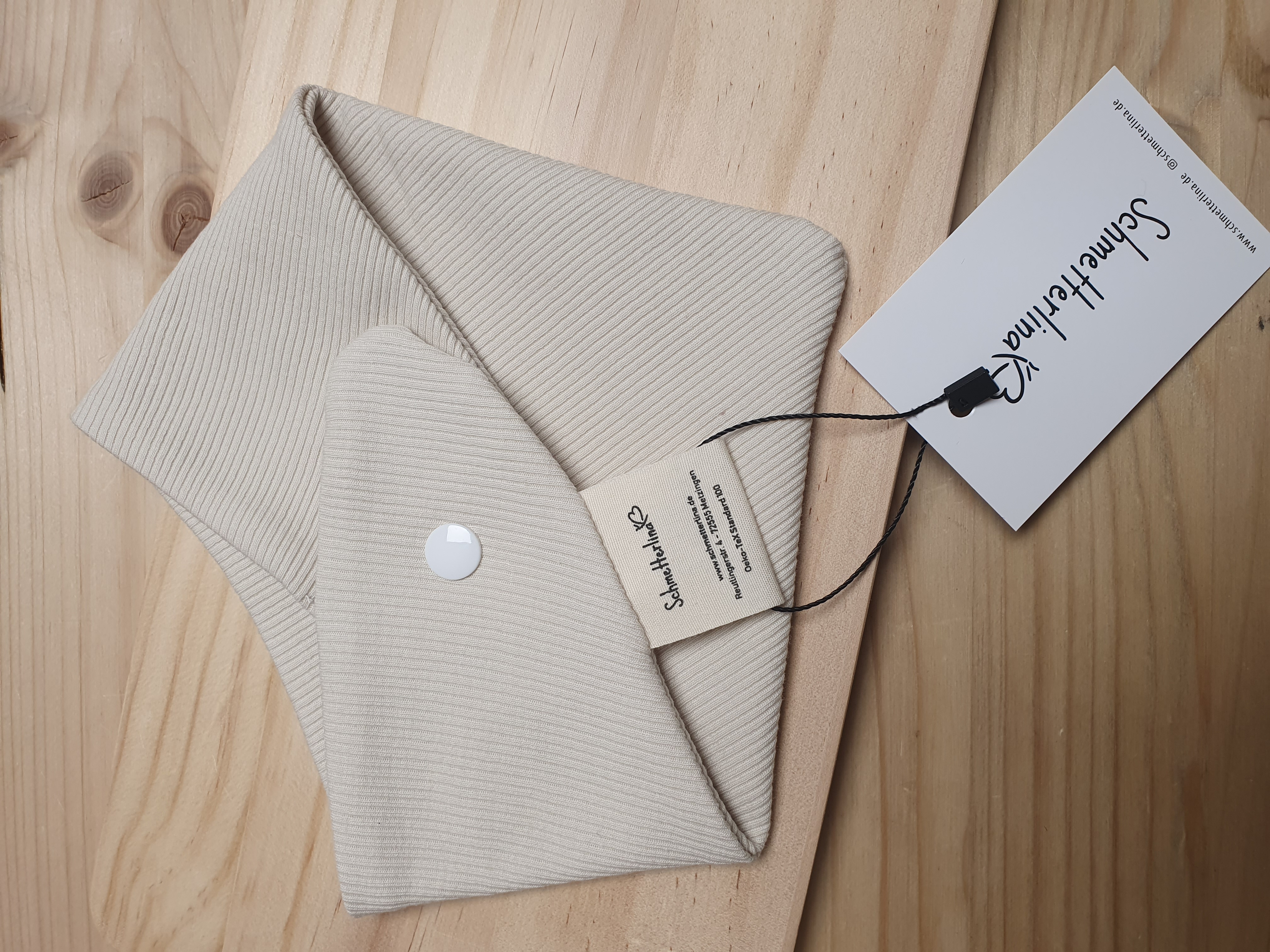 Dreieckstuch Rib hellbeige