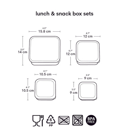 Brot- und Snack Dosen Set Kirschen 