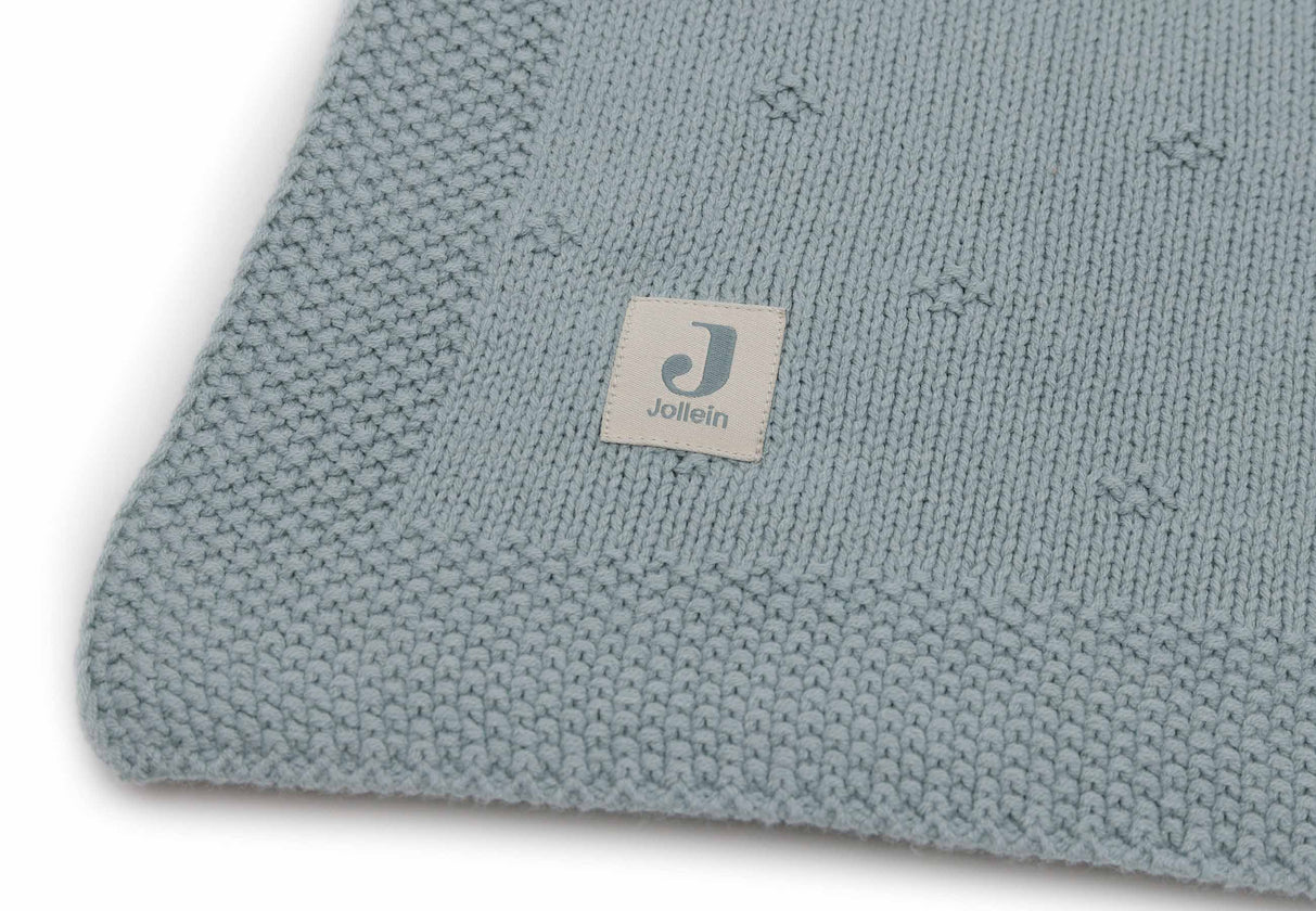 Decke cosy knit 75x100 - seagreen