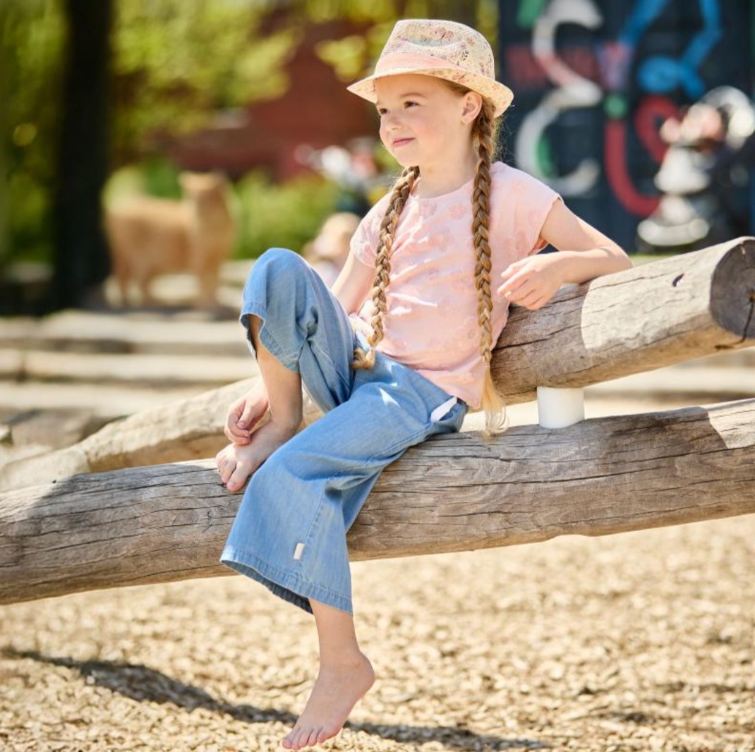 Culotte Hose Denim-Optik