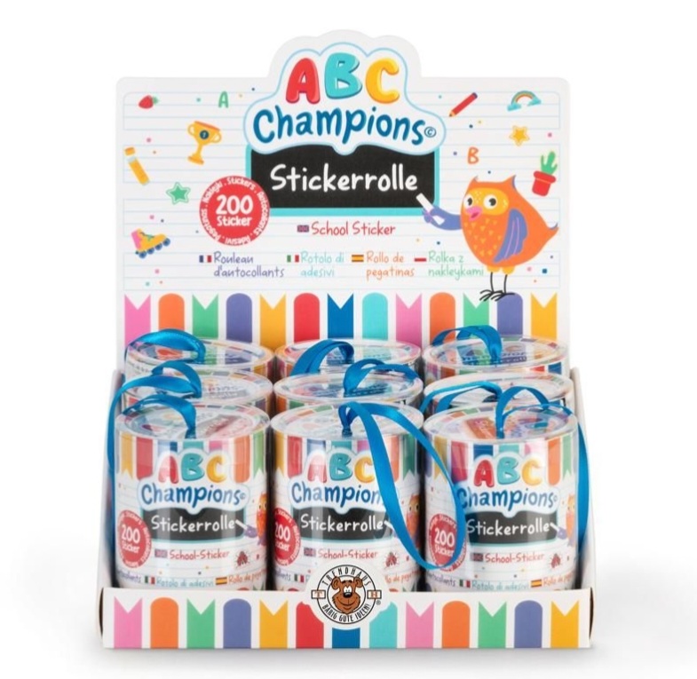 ABC Champions Stickerrolle 200Stück 