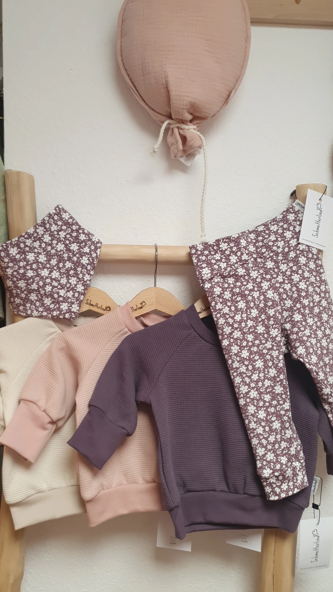 Leggings Blümchen lila 