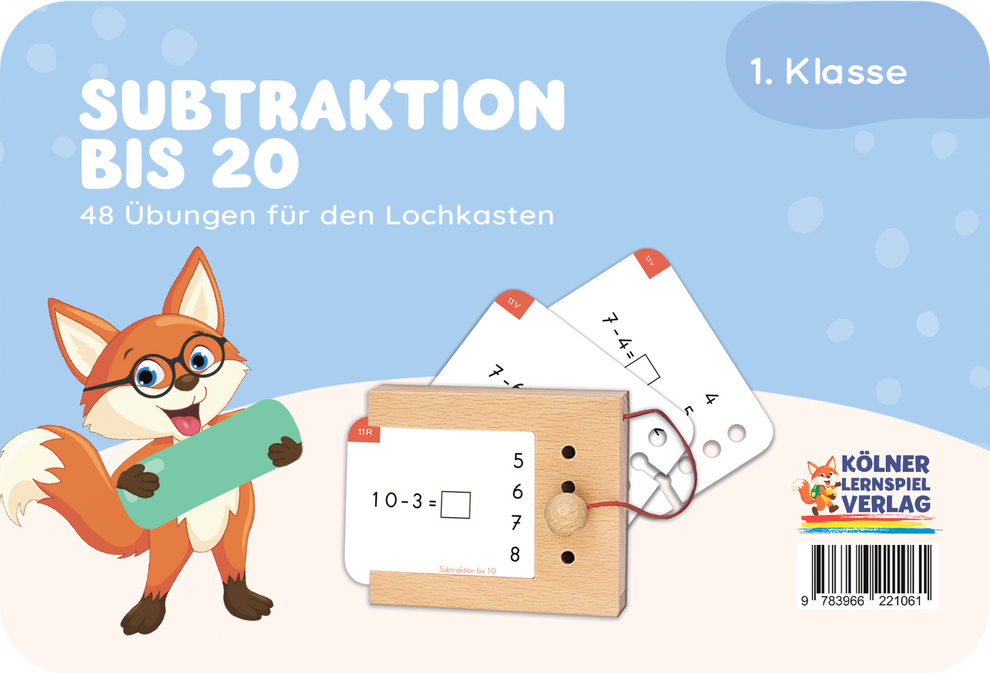 Kartensatz Subtraktion bis 20  1.Klasse   