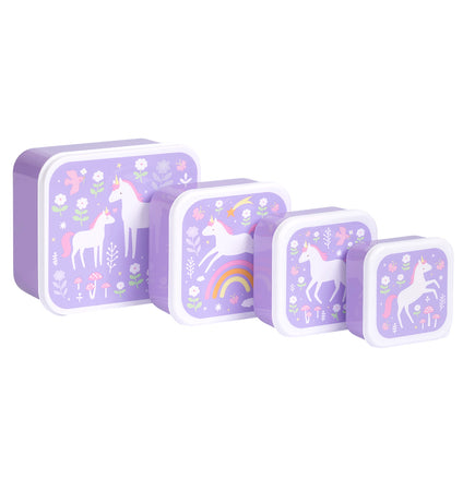 Brot- und Snack Dosen Set Einhorn Traum 