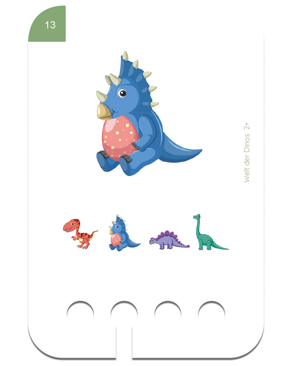 Kartensatz Welt der Dinos 2+