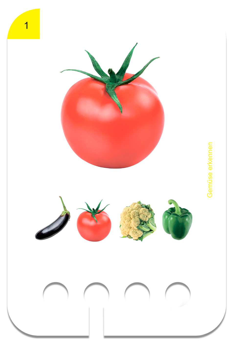Kartensatz Gemüse erkennen 2+