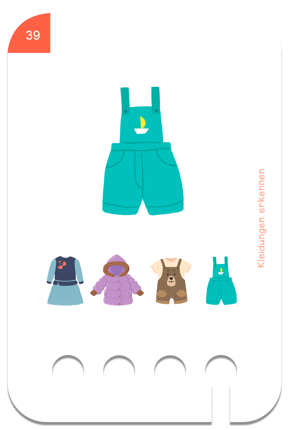 Kartensatz Kleidung erkennen 2+ 