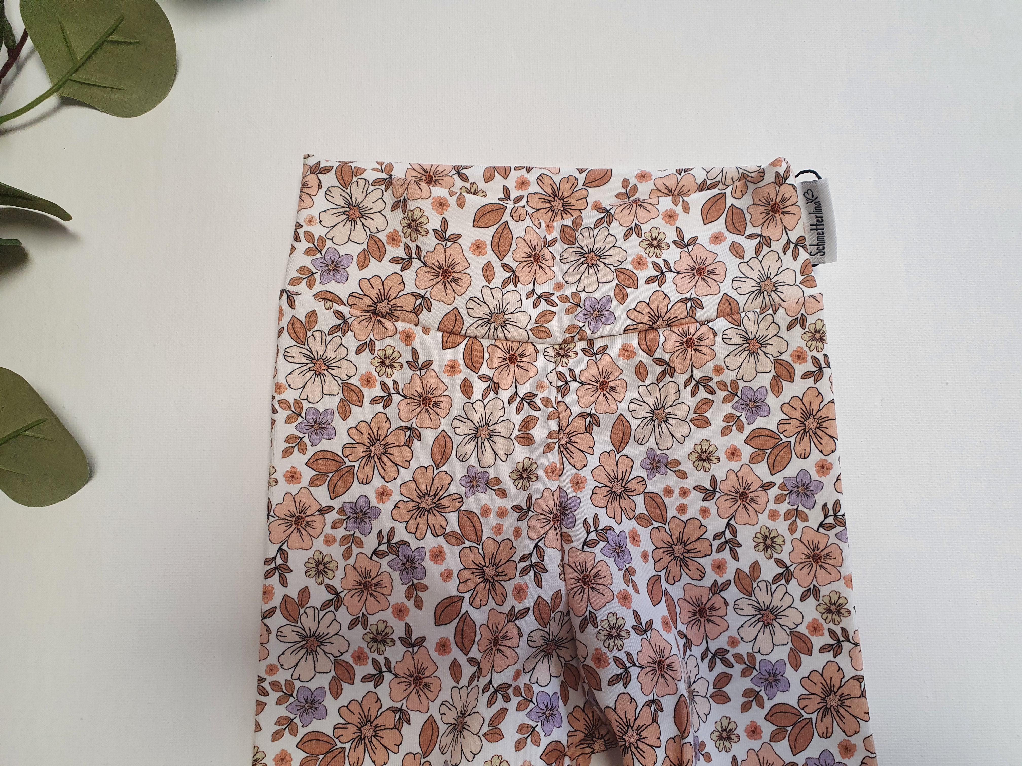 Leggings Sommerblumen flieder