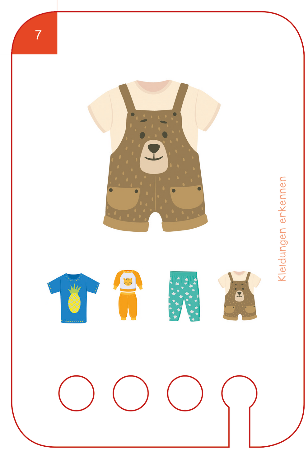 Kartensatz Kleidung erkennen 2+ 