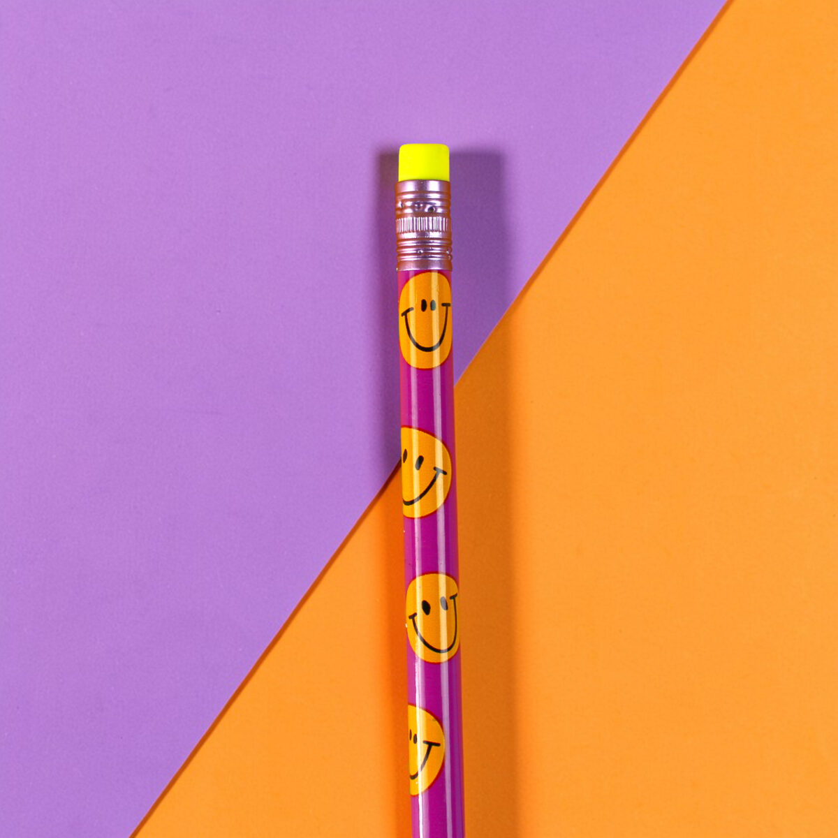 Bleistift smile violett/orange