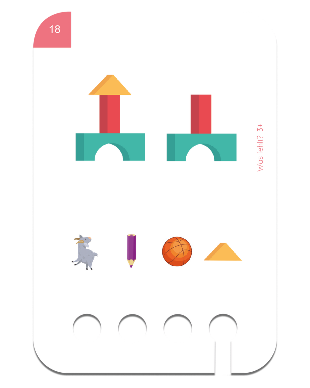 Kartensatz Was fehlt? 3+