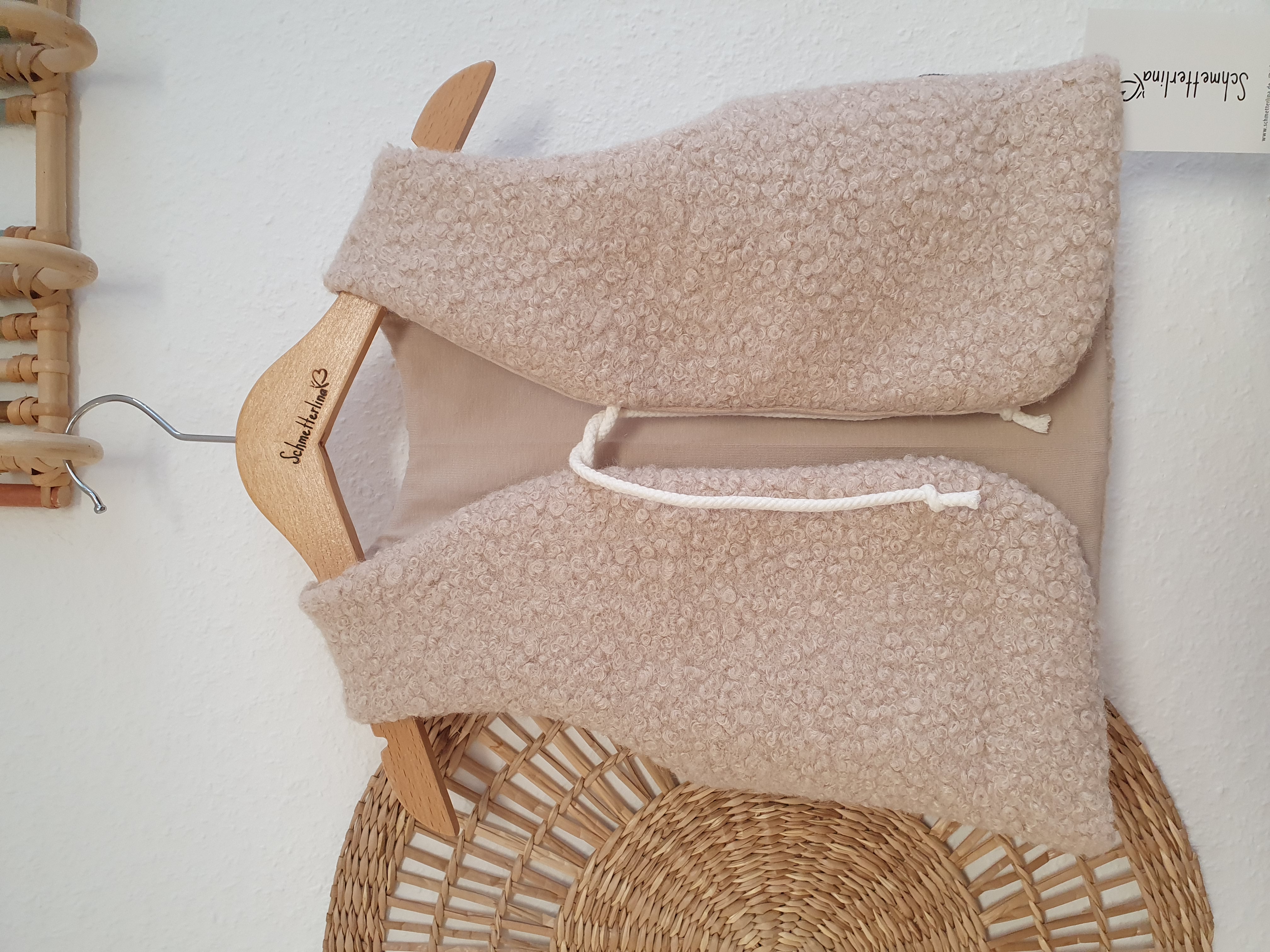 Weste Teddy boucle beige 