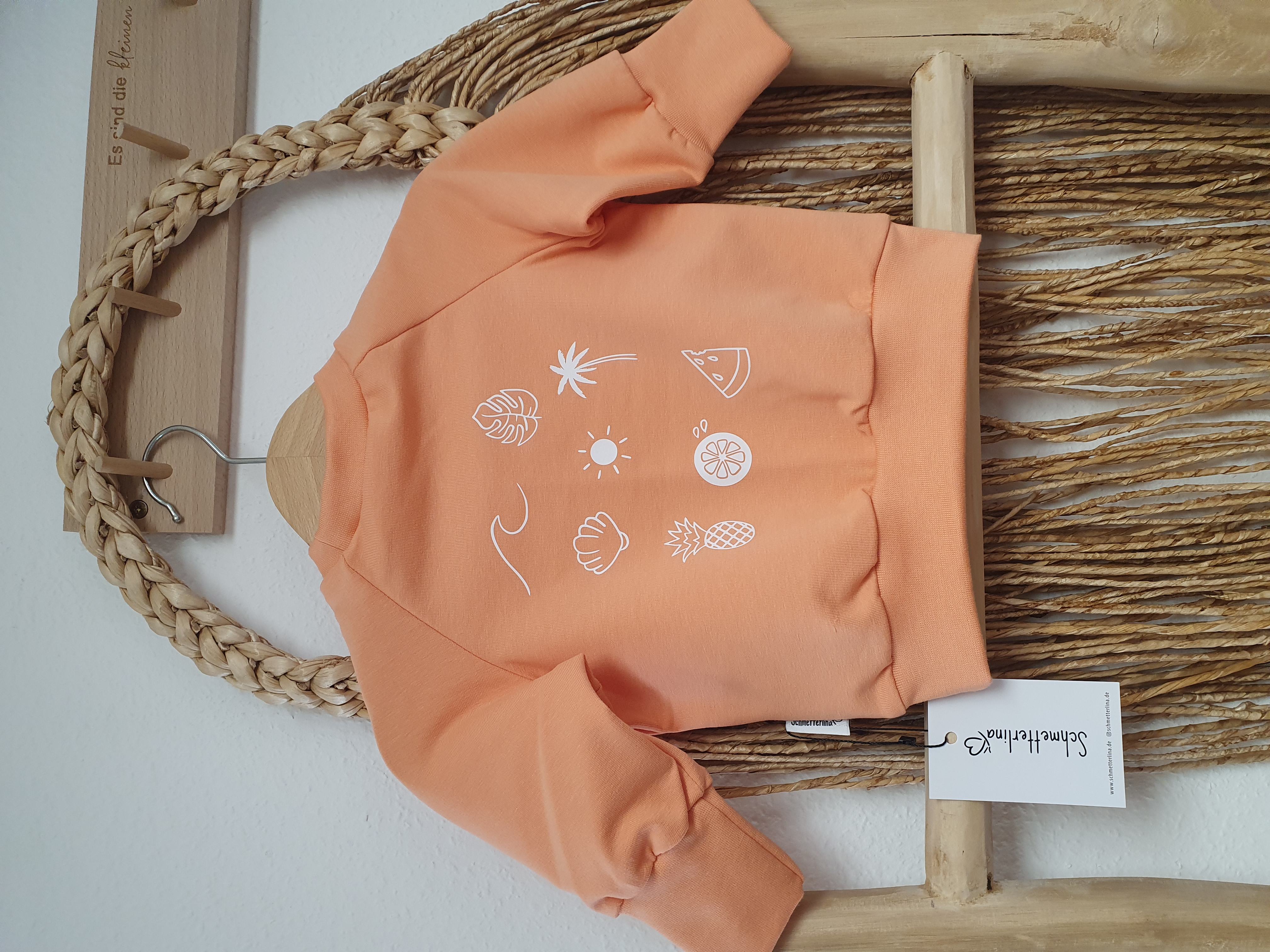 Sweater apricot mit Rückenprint 