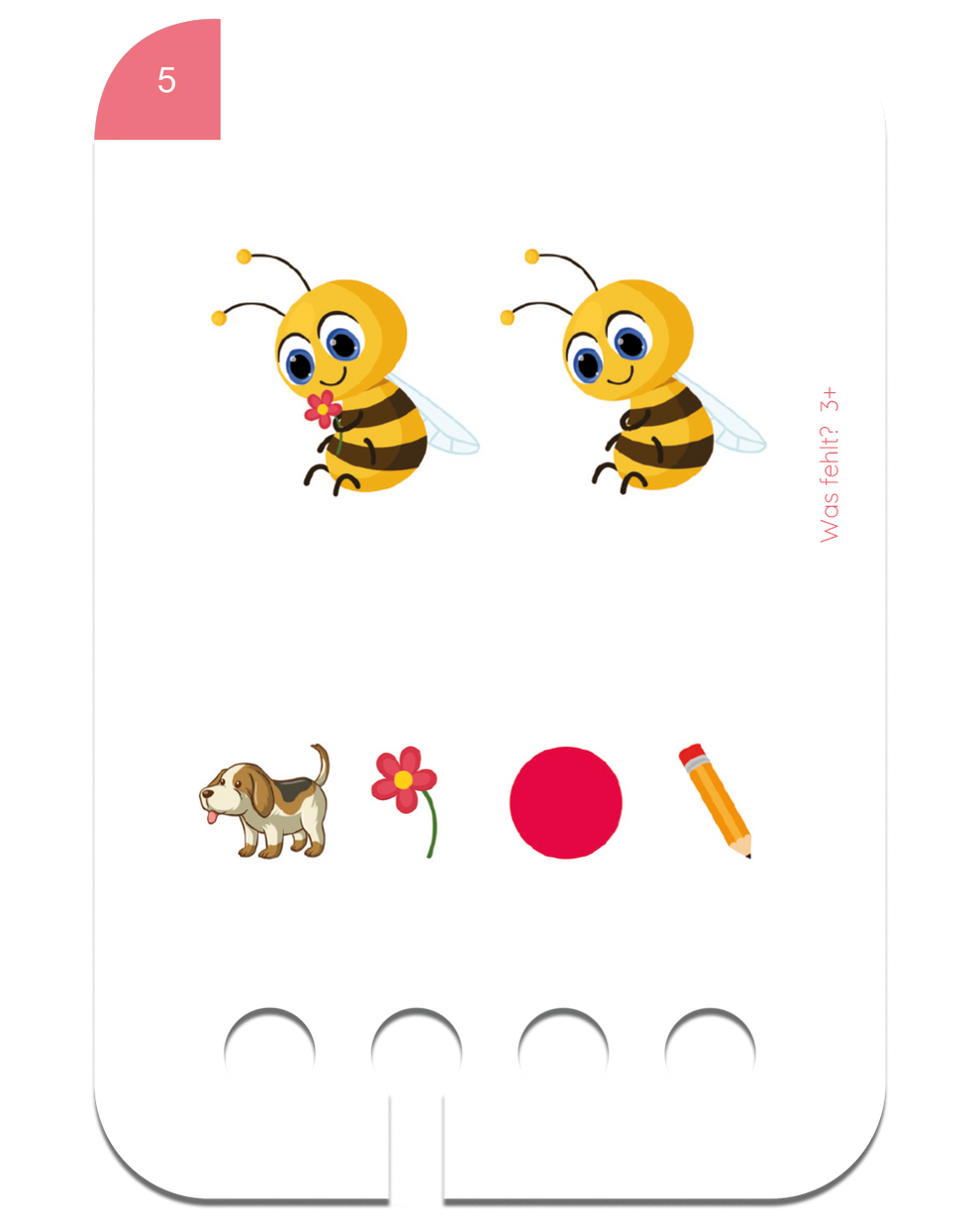 Kartensatz Was fehlt? 3+