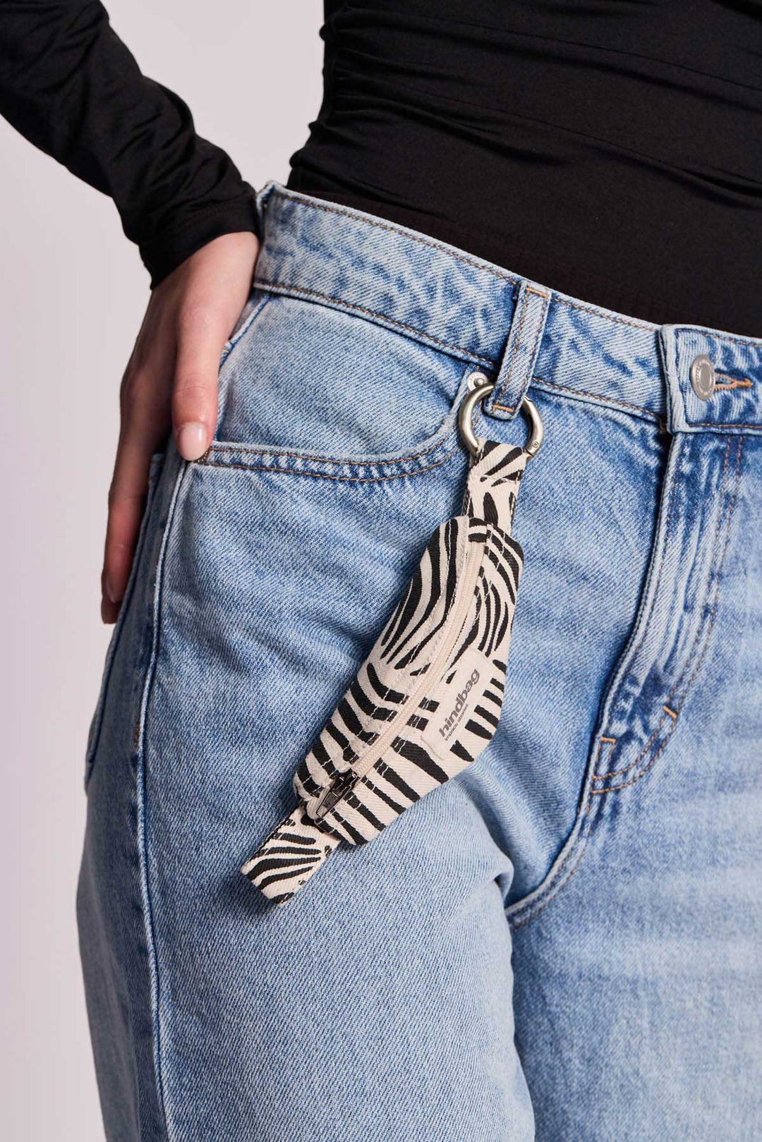 Schlüsselanhänger Zebra ecru
