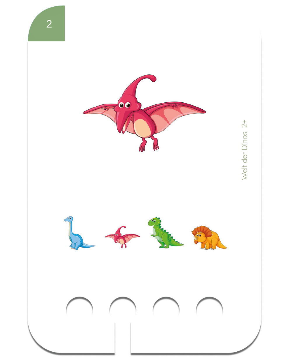 Kartensatz Welt der Dinos 2+