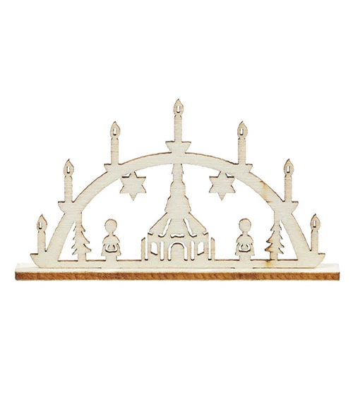 Mini Schwibbogen 6cm natur