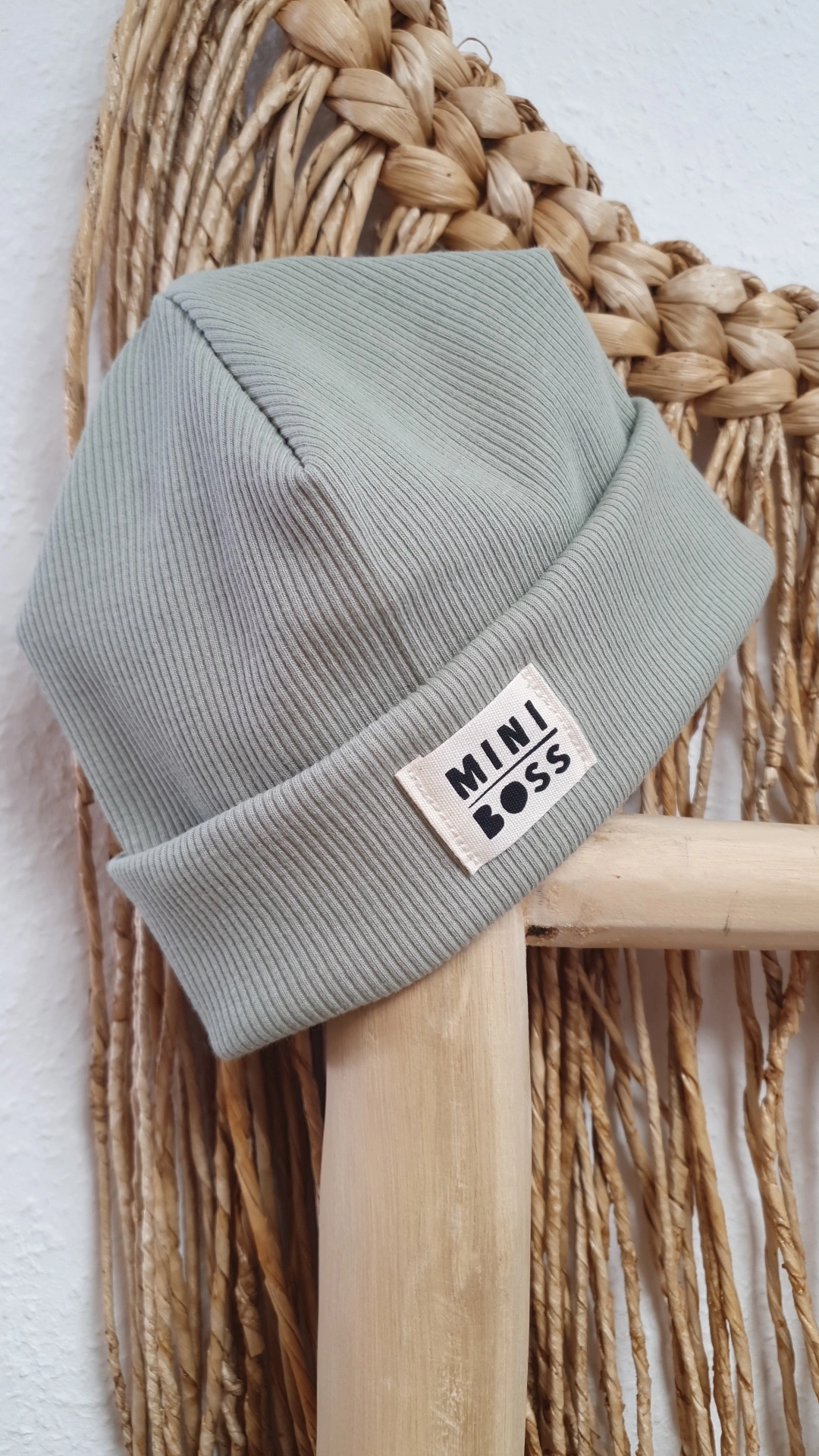 Rib Beanie dusty green/Miniboss 