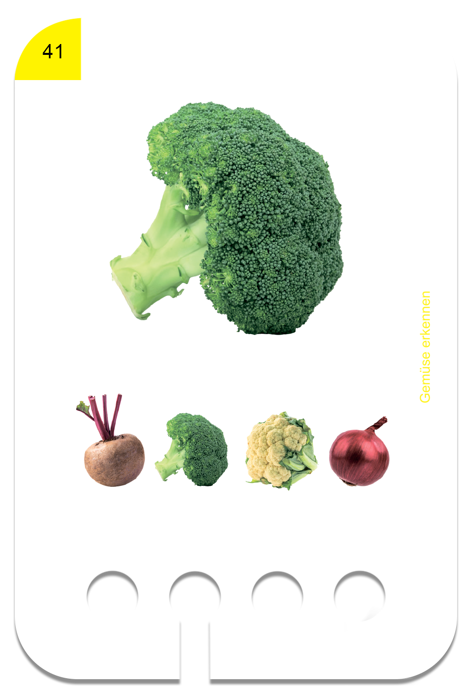 Kartensatz Gemüse erkennen 2+