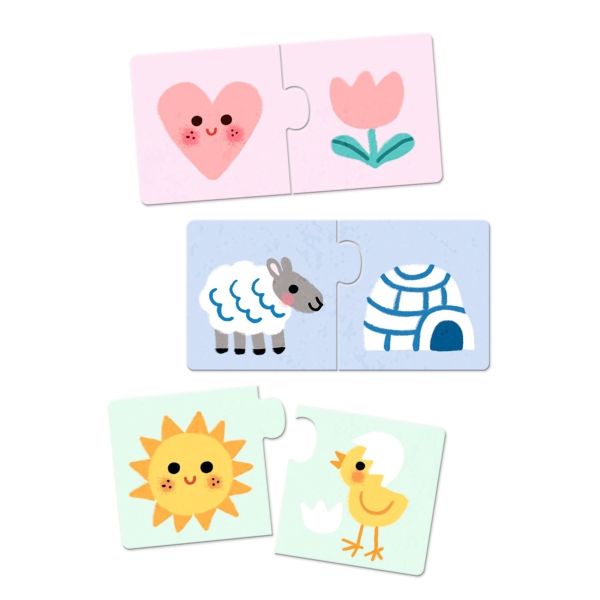 Duo Puzzle 2+  Farben und Tiere 