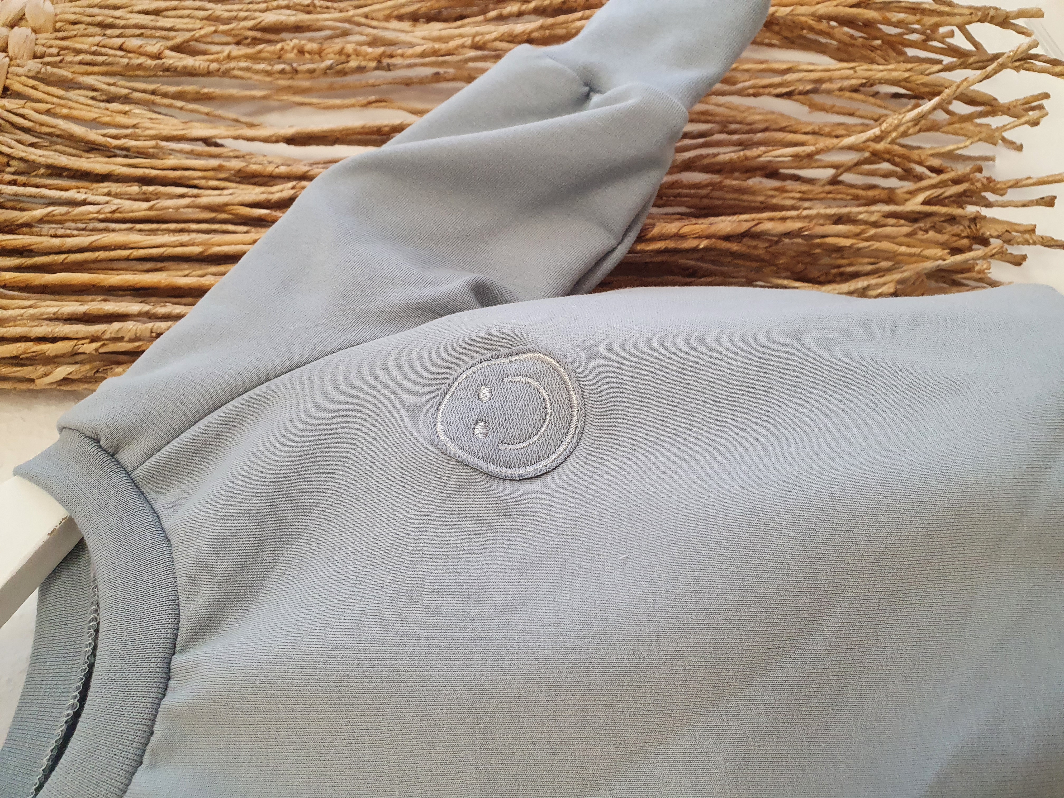 Sweater Stahlbau mit Stick Smiley 