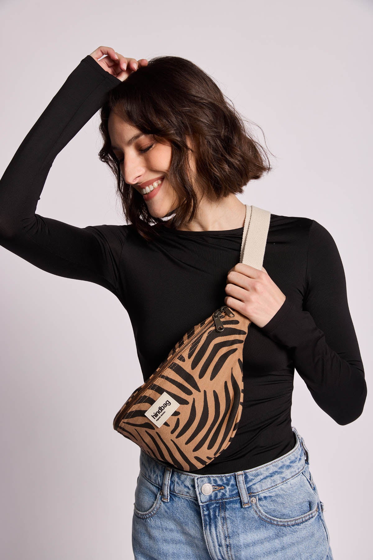 Bauchtasche Olivia Zebra zimt