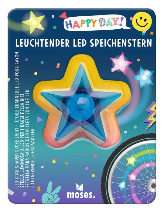 Happy Day Leuchtender Speichenstern LED blau 