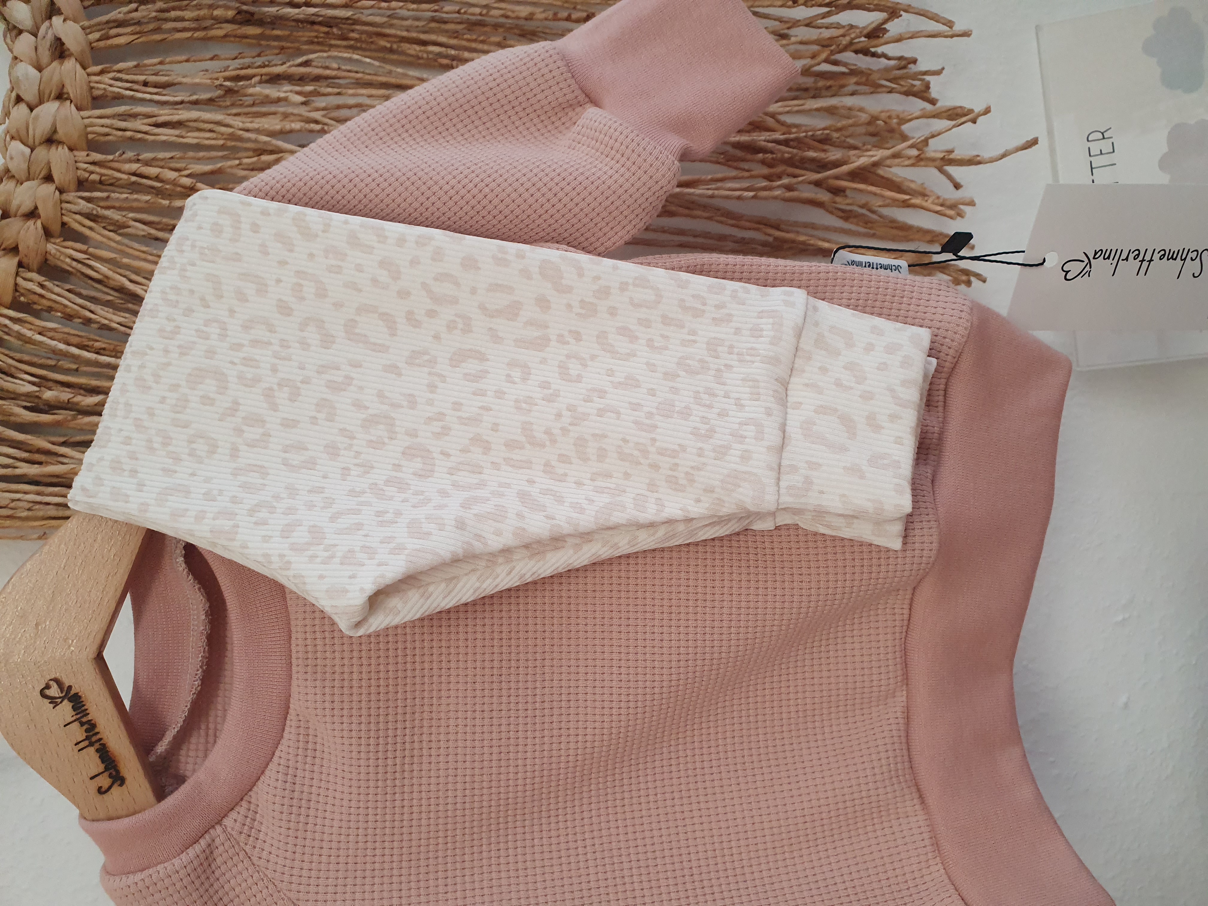 Leggings Rib Leo blush