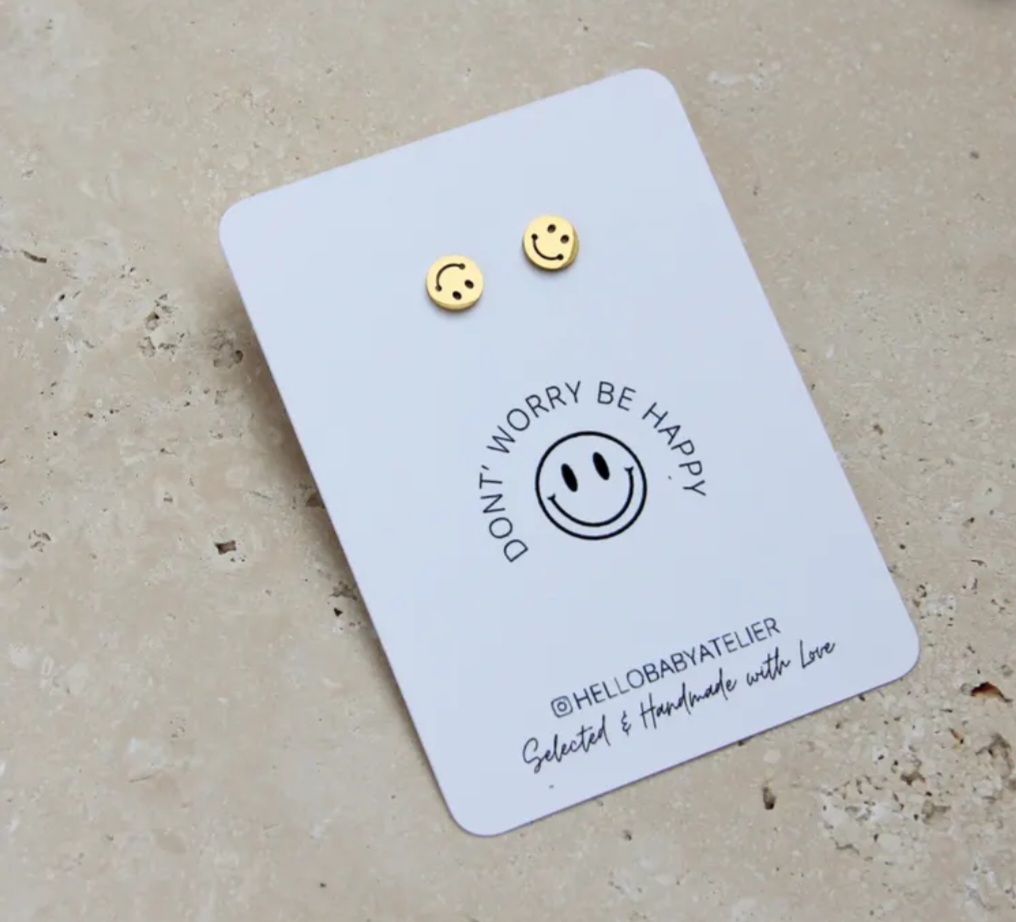 Ohrringe Stecker Smiley 