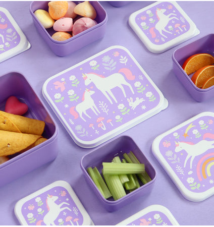 Brot- und Snack Dosen Set Einhorn Traum 