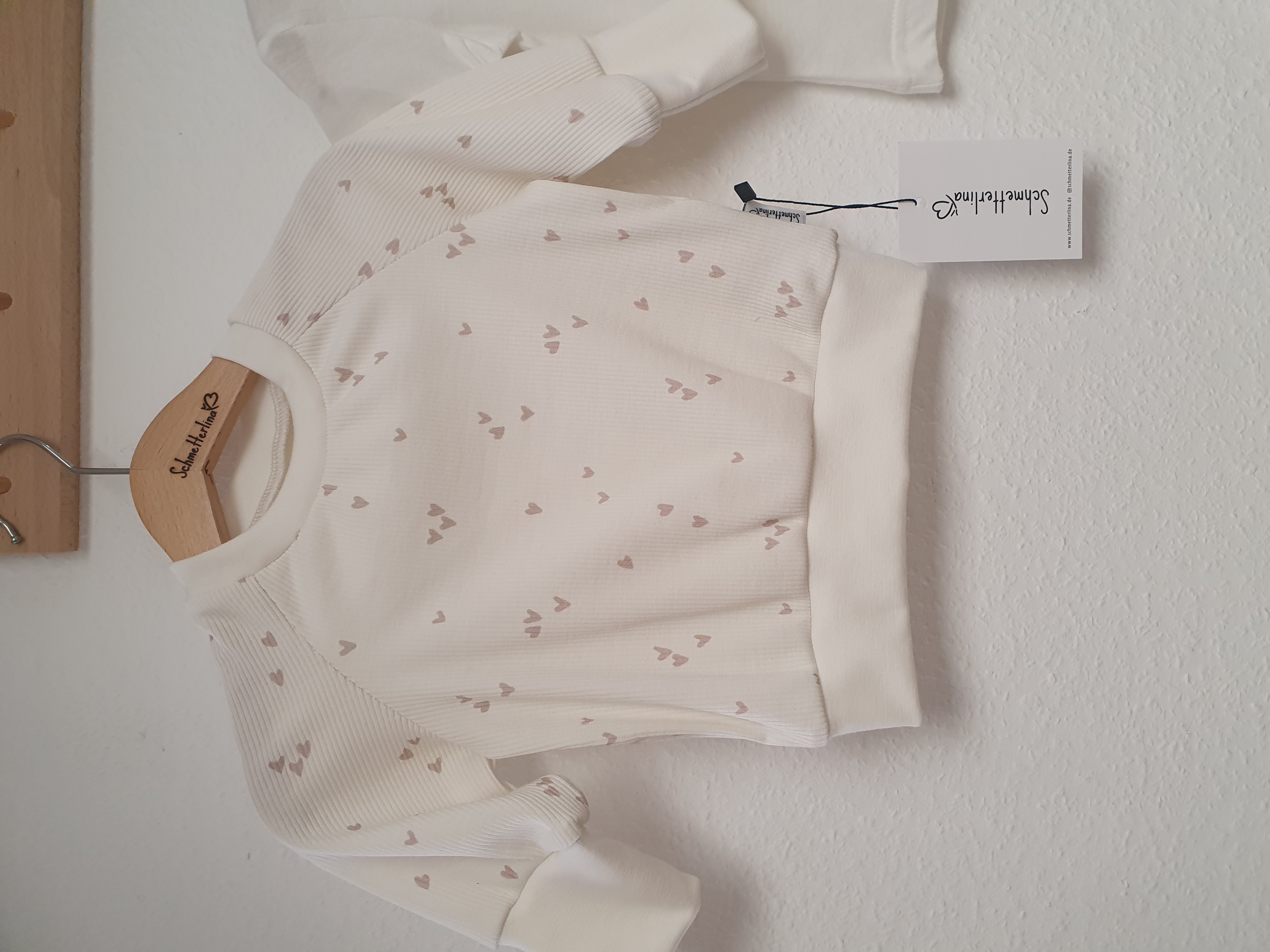 Sweater Rib Miniherzen blush