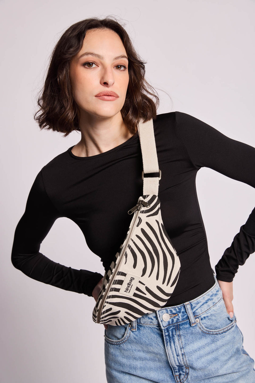 Bauchtasche Olivia Zebra ecru